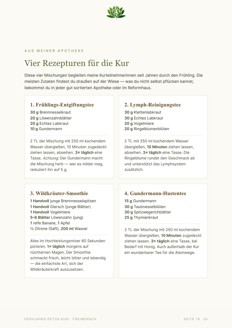 Vorschau: Vier Teerezepturen aus Karins Apotheke